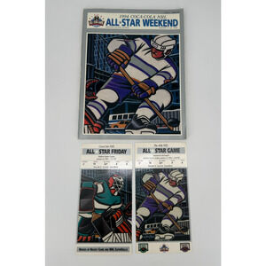 Original 1994 Coca-Cola 45th NHL All-Star Weekend Program w/ Ticket Stubs MSG